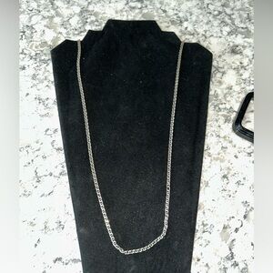 Italian Sterling Silver 925 Italy Mariner Link Chain Necklace Length 30”